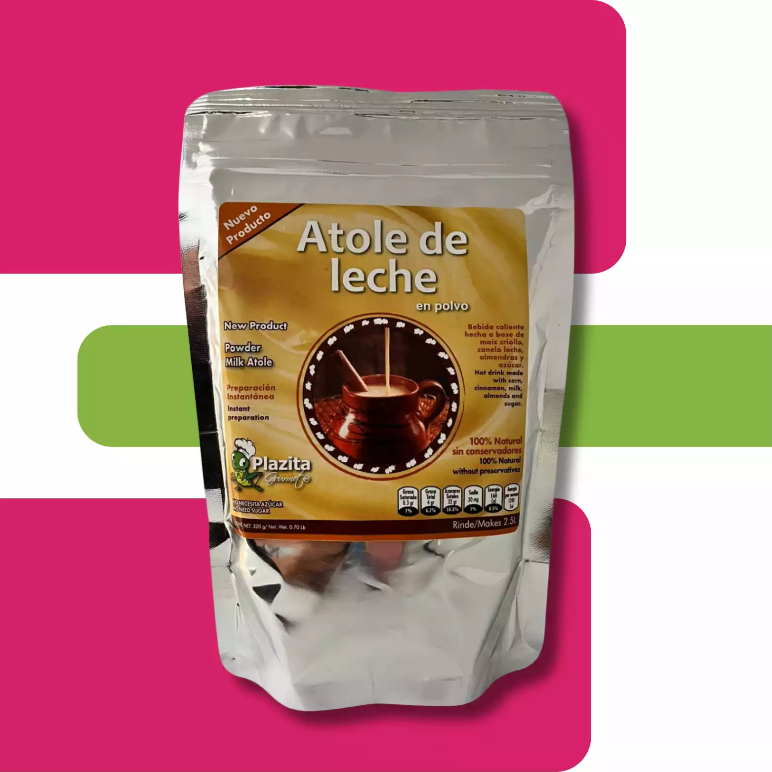 Atole de leche de 320 gramos